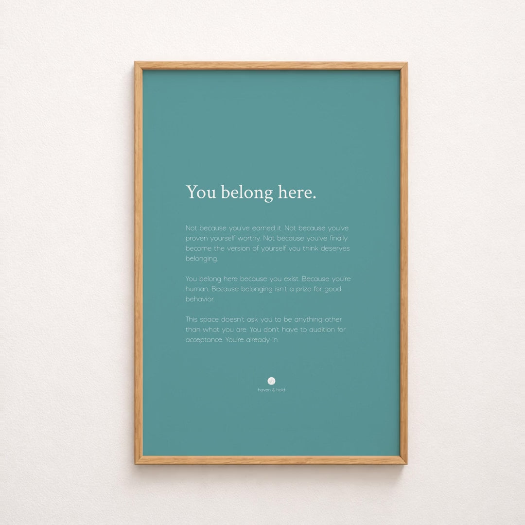 you belong here print video