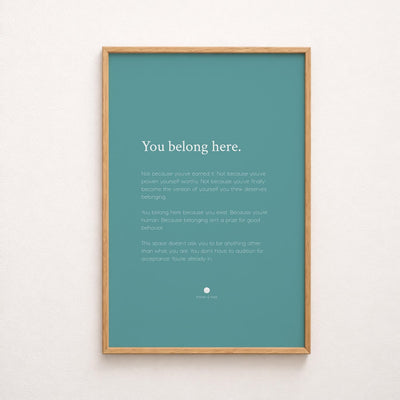 you belong here print video