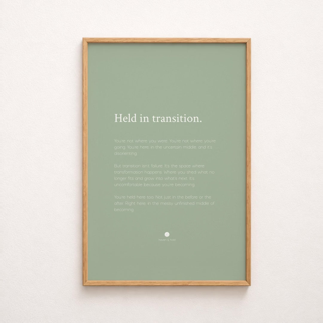 held in transition print video