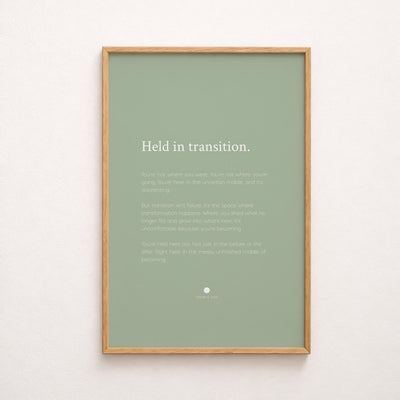 held in transition print video