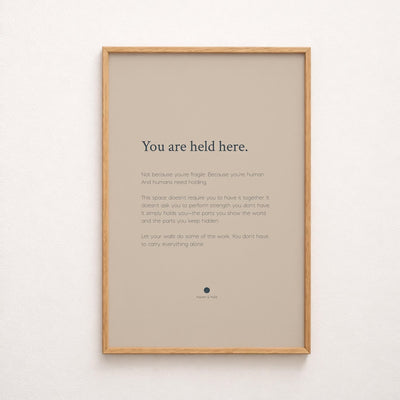you are held here print video