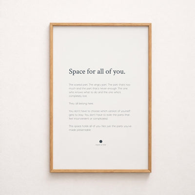 space for all of you print video