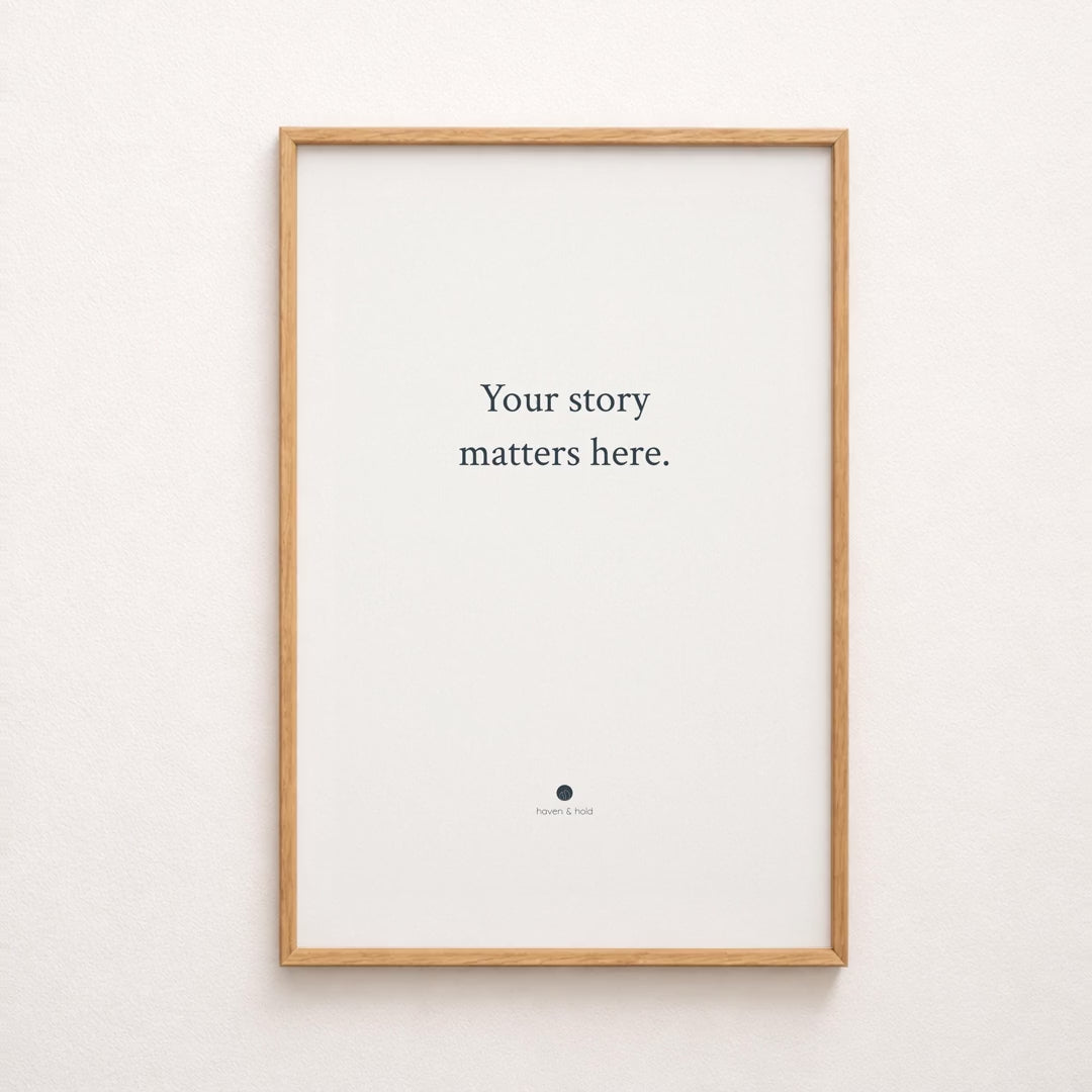 your story matters here quote only print video