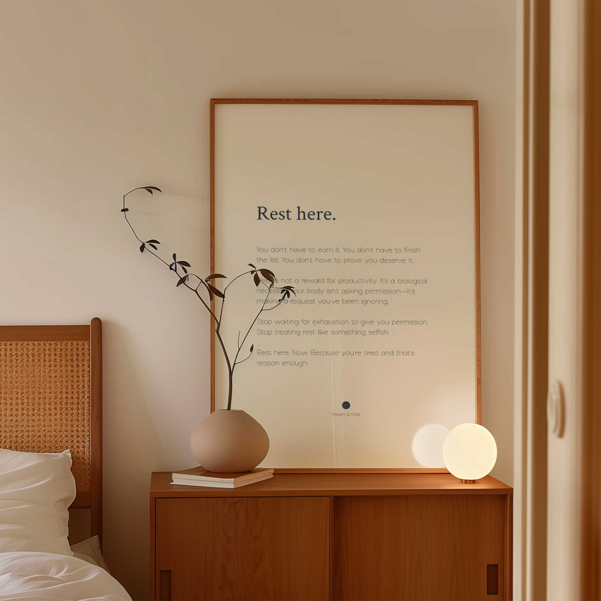 Rest Here • Premium Art Print • Ready to Frame