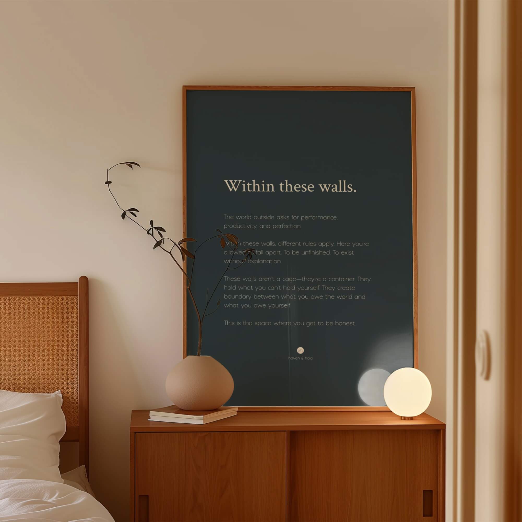 Within These Walls framed wall art print by Haven and Hold