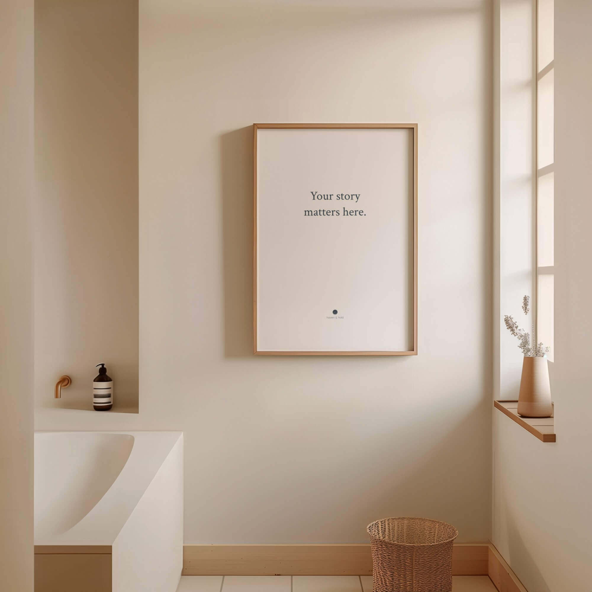 Your Story Matters Here framed typography print by Haven and Hold